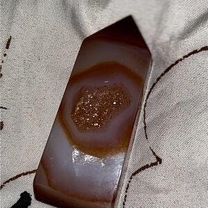 Authentic Elegant Brown Crystal Tower